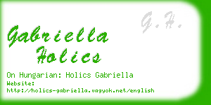 gabriella holics business card